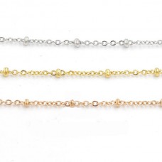 925 sterling silver satellite Chain Necklace DIY Supplies Findings